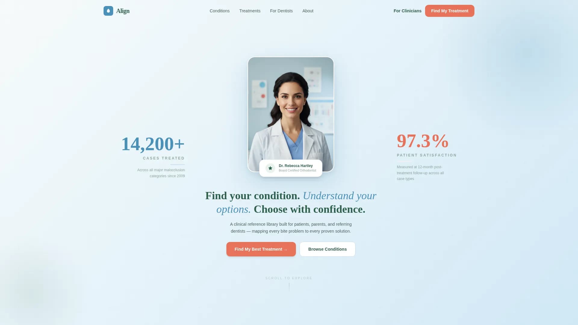 Orthodontic Treatment Guide & Bite Condition Website Template
