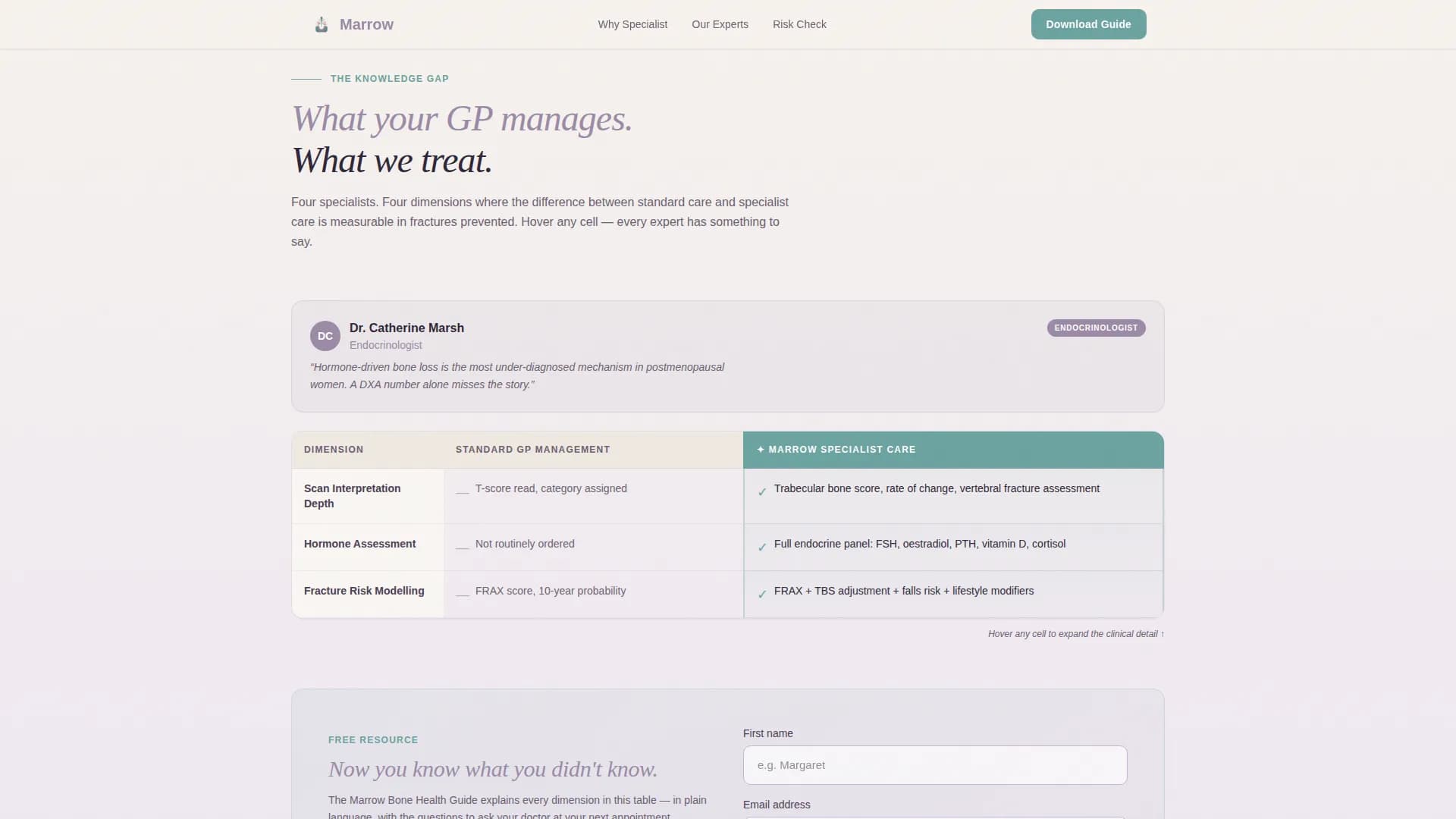 Osteoporosis Care Professional Website Template