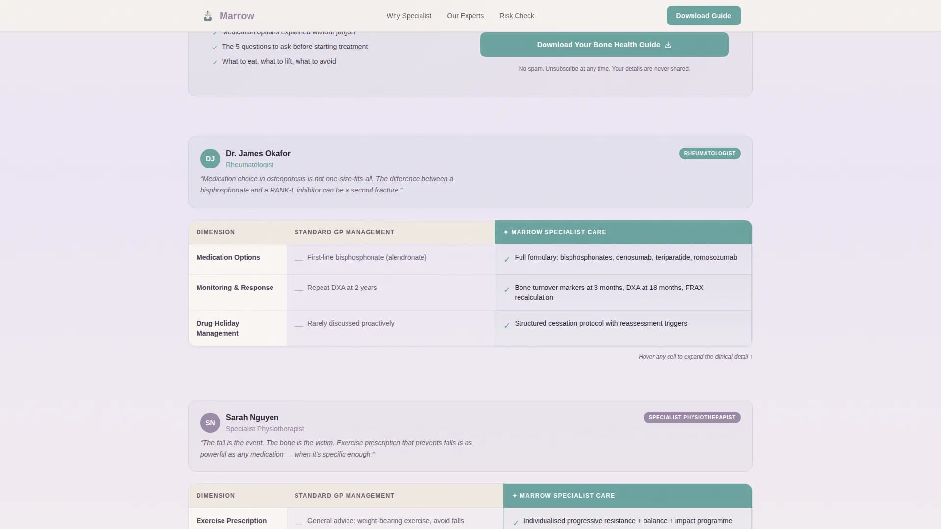 Osteoporosis Care Professional Website Template