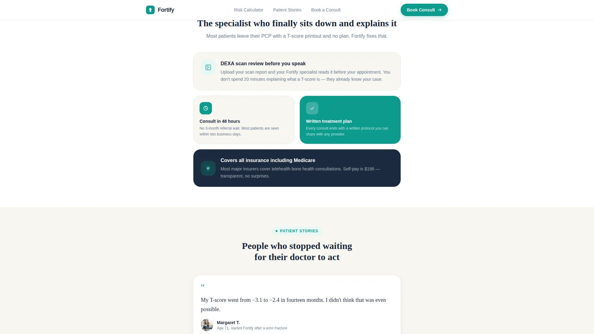 Osteoporosis Care Booking Website Template