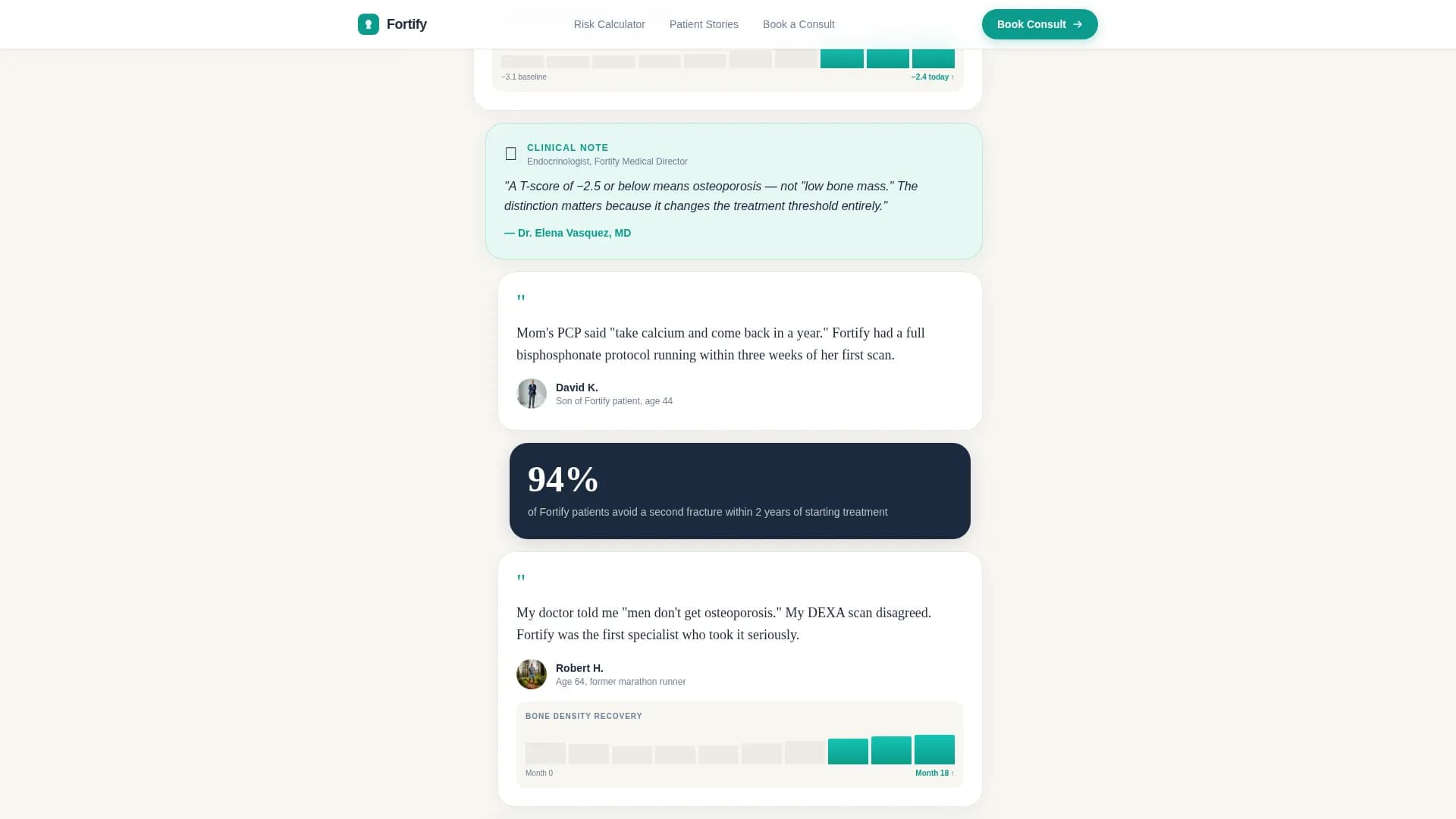 Osteoporosis Care Booking Website Template