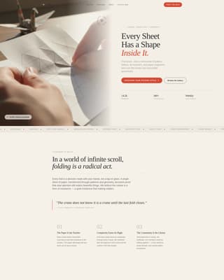 Fold - Inspiring Origami Landing Page Template