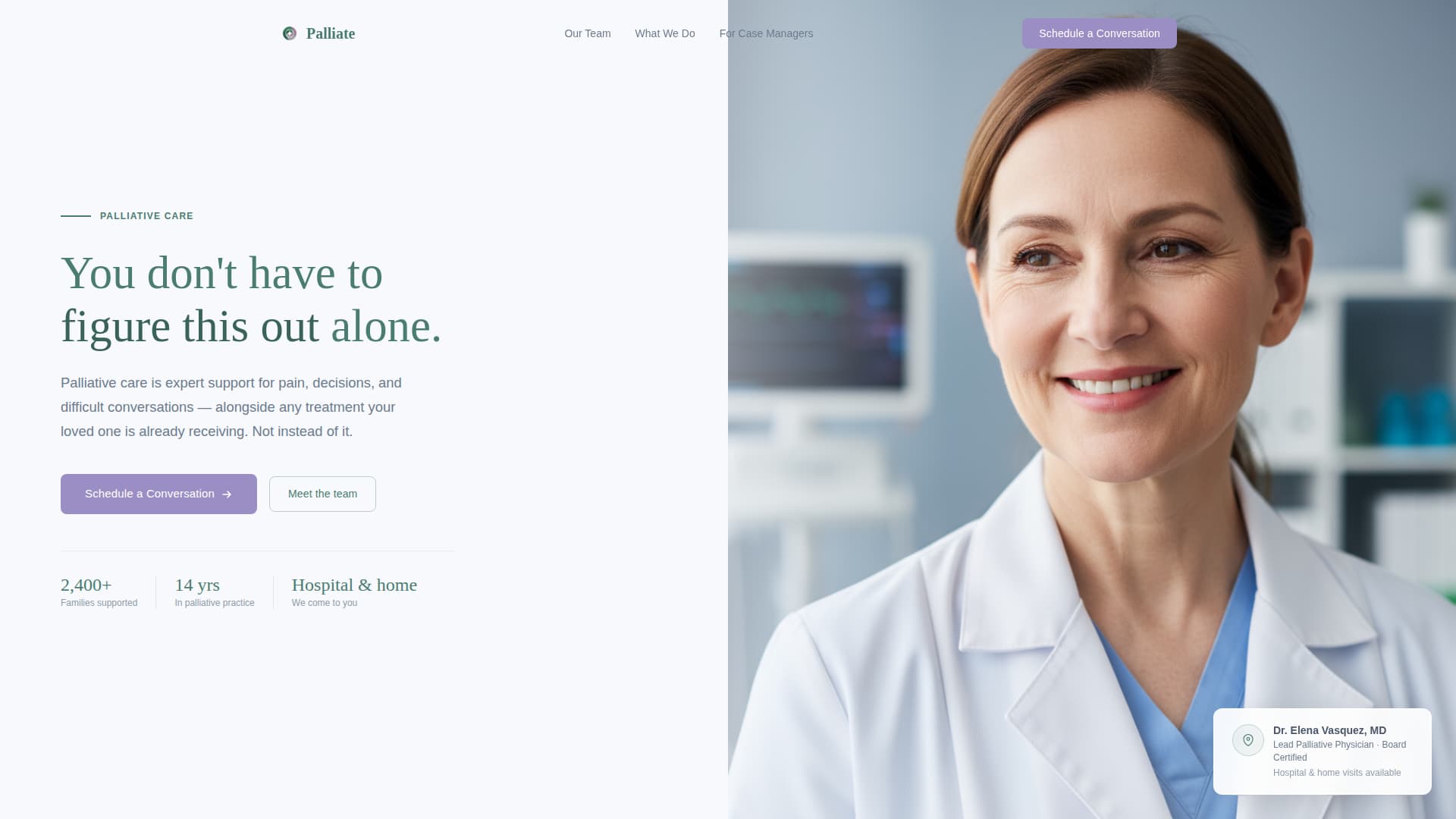Home Health & Hospice Booking Website Template