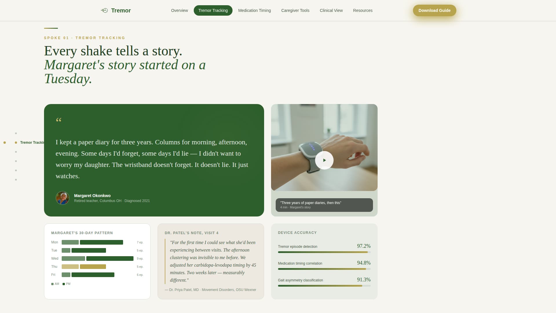 Parkinson's Disease Care Reviews Website Template