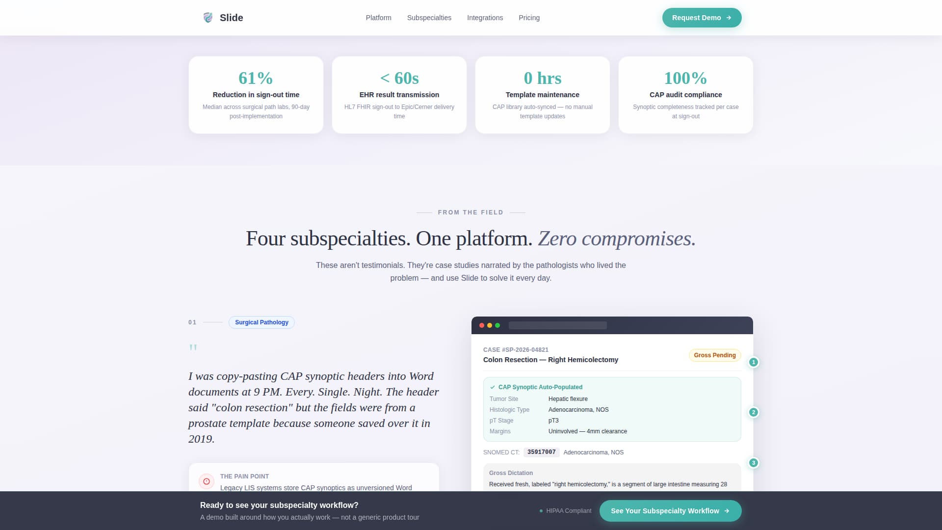 Specialist Pathology Medicine Appointment Booking Website Template