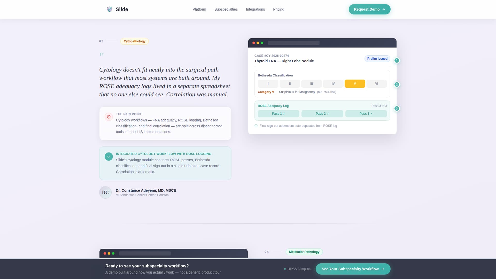 Specialist Pathology Medicine Appointment Booking Website Template