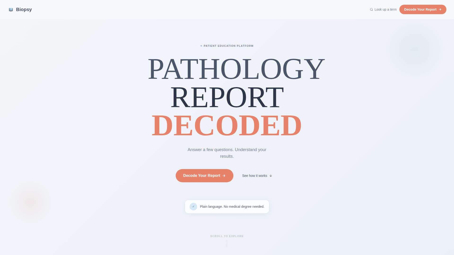 Pathology Medicine Patient Education Website Template