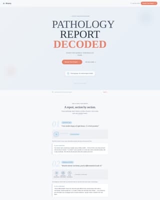 Pathology Medicine Patient Education Website Template