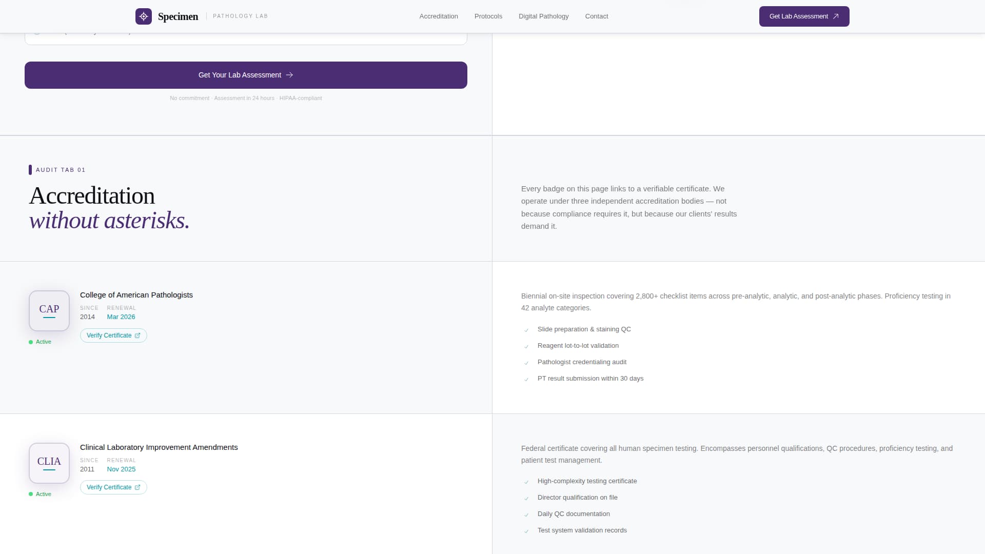 Pathology Medicine Cost Estimator Website Template