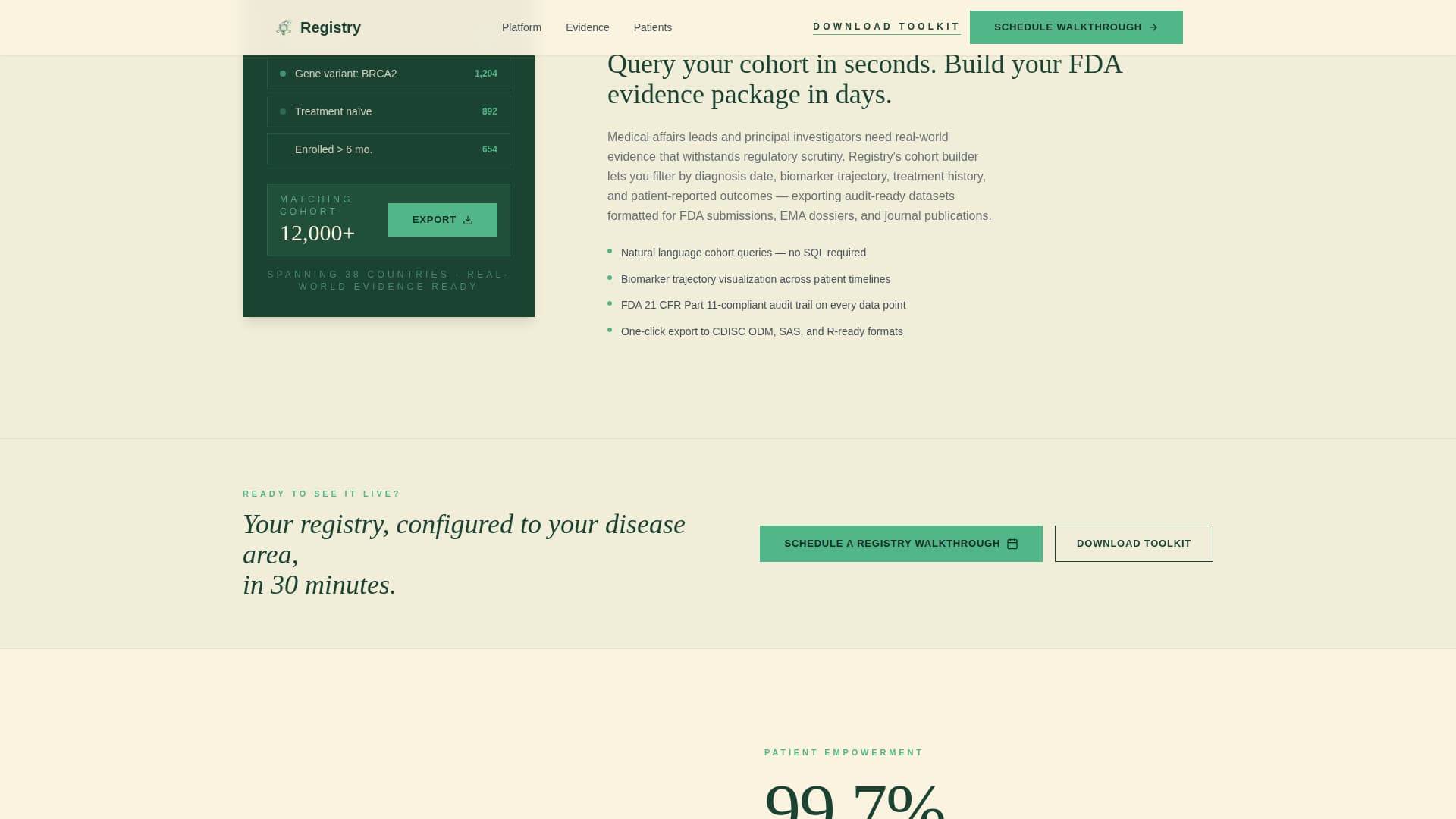 Registry - Trusted Patientresearch Landing Page Template