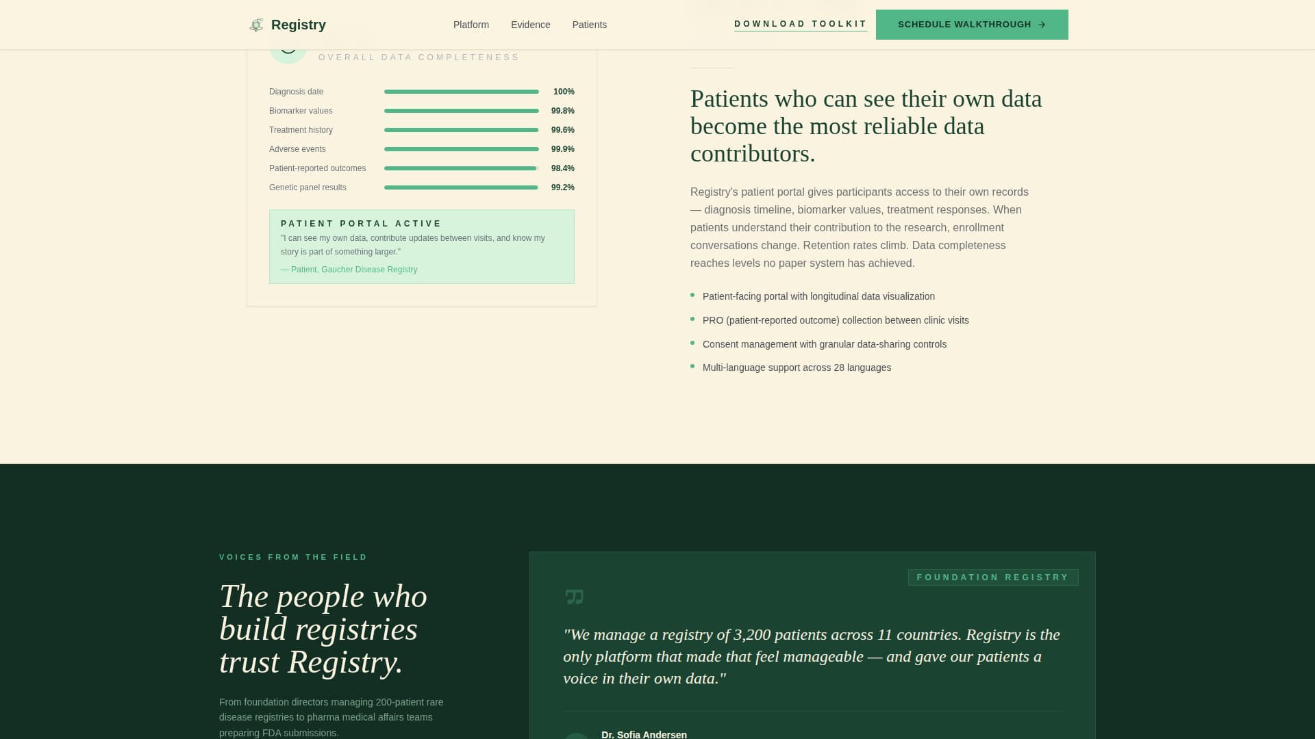Registry - Trusted Patientresearch Landing Page Template