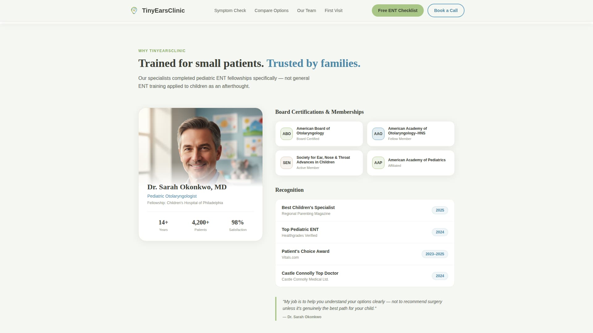 Pediatric & Child Health Comparison Website Template