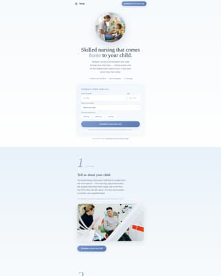 Tend - Compassionate Pediatric Landing Page Template
