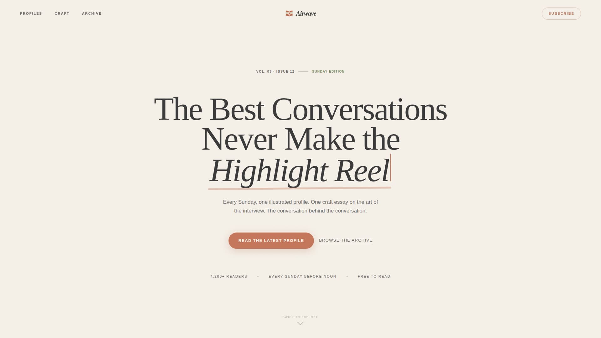 Airwave - Editorial Podcasting Landing Page Template