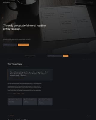 Roadmap - Curated Productmanagement Landing Page Template