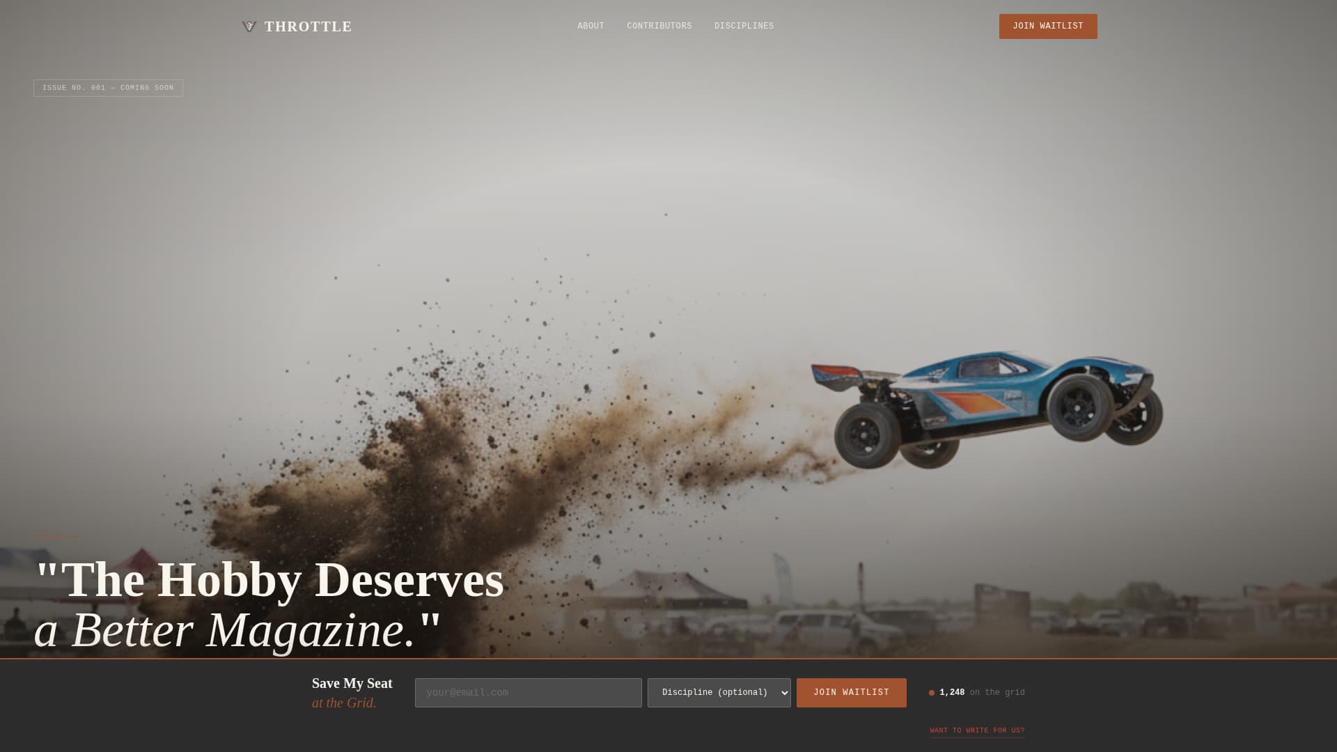 Hobby & Passion Content Pre-Launch & Coming Soon Website Template