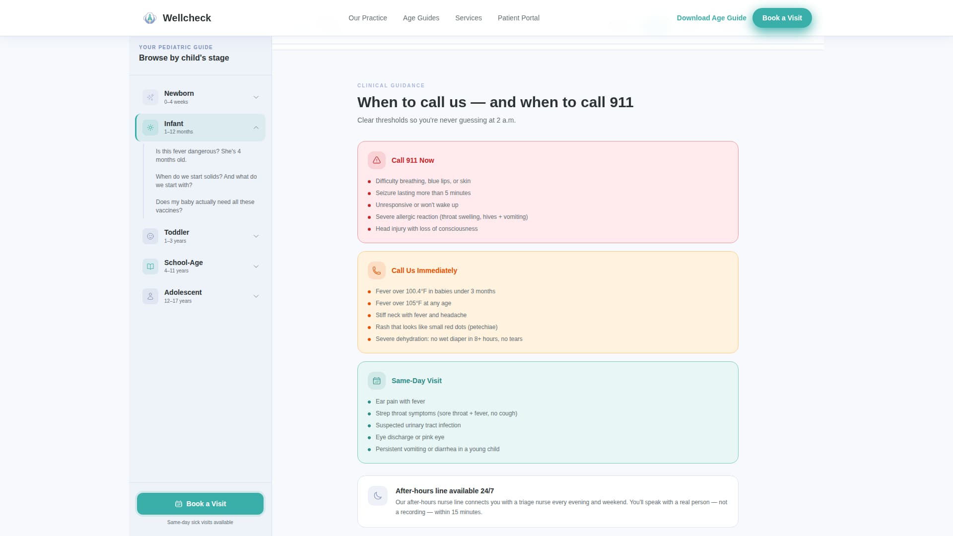 Specialist Pediatric & Child Health Appointment Booking Website Template