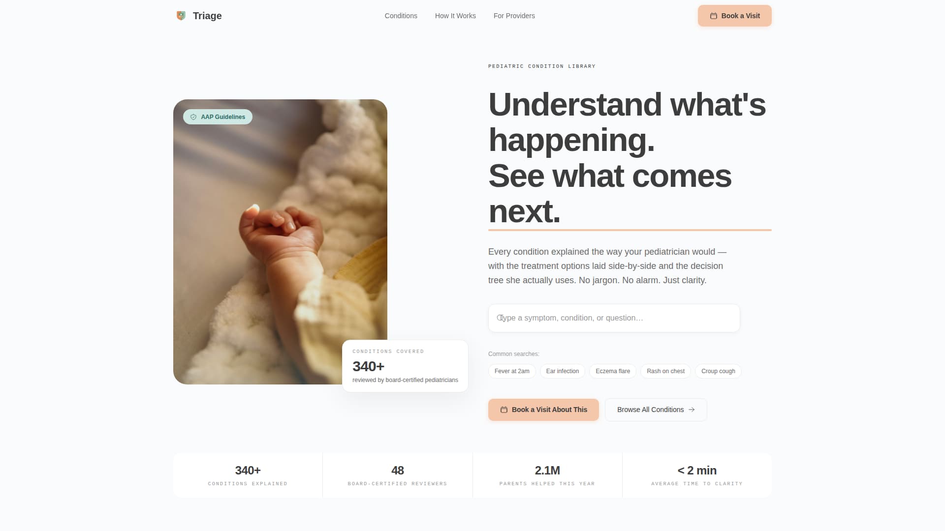 Triage - Trusted Pediatrician Landing Page Template
