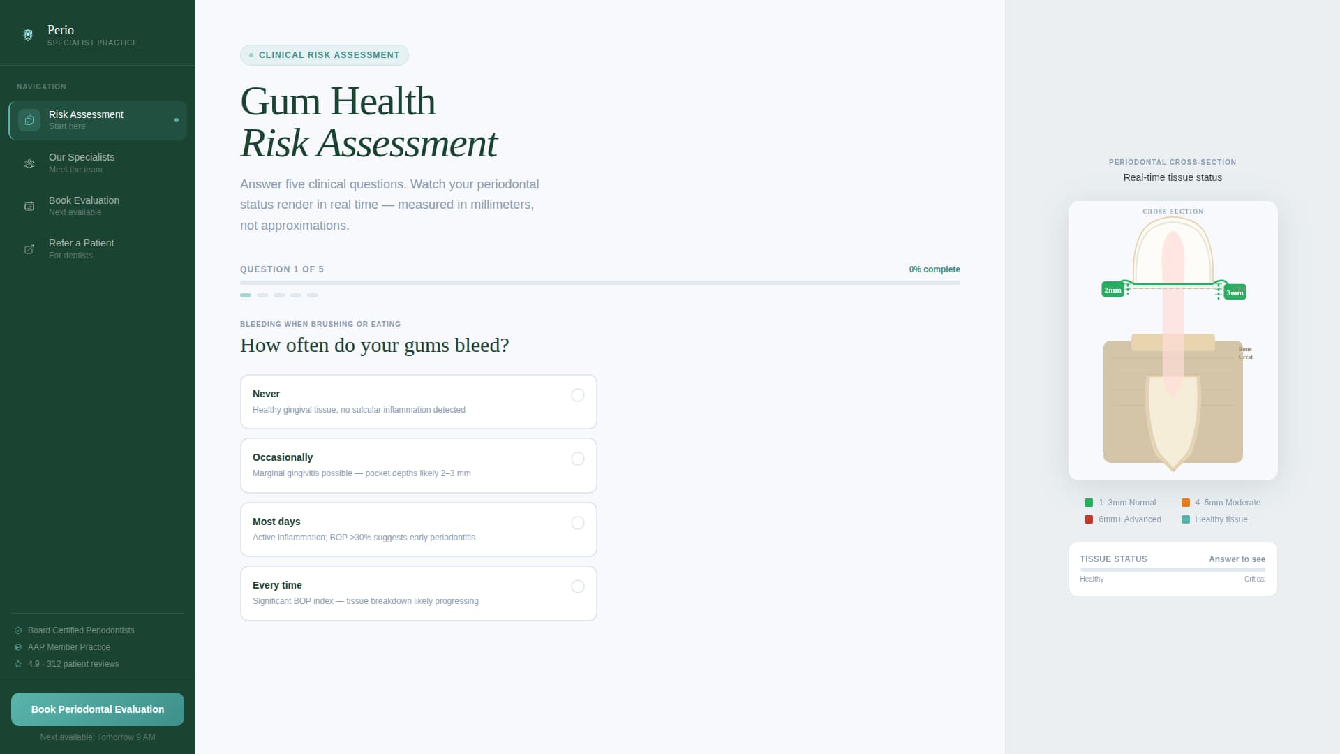 Dental Clinic Appointment Booking Website Template