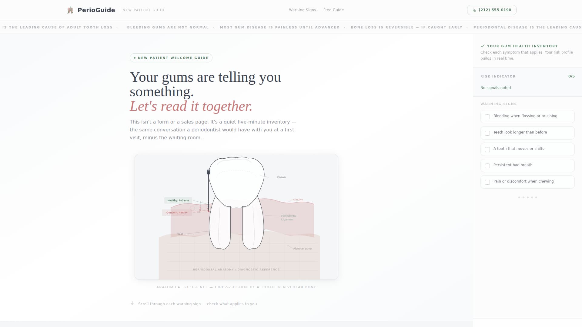 Periodontist Booking Website Template