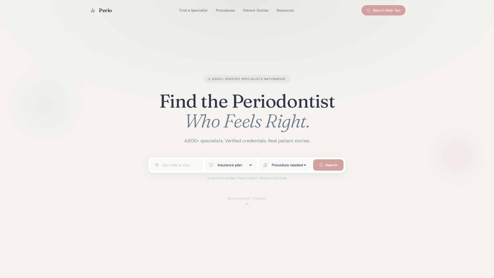 Periodontist - Modern Provider Landing Page Template