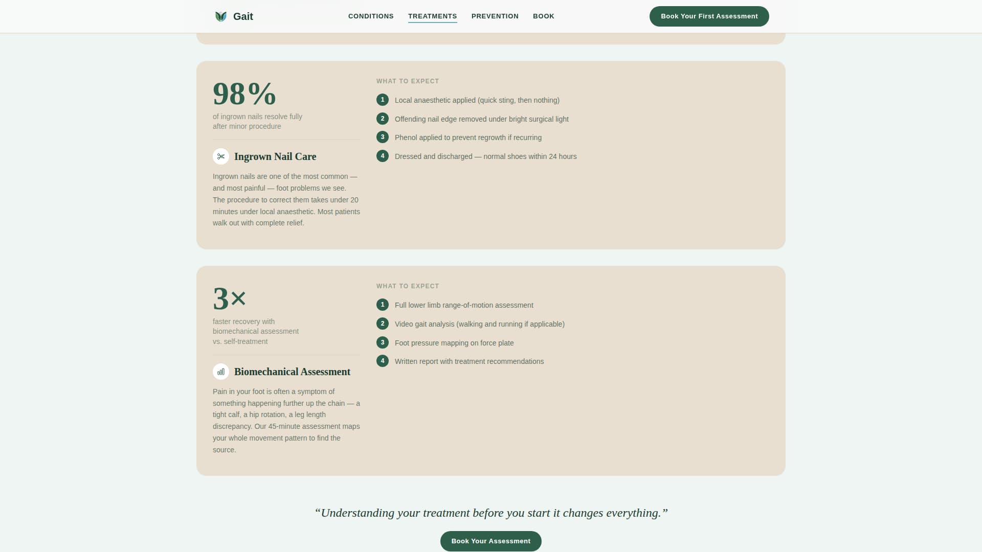 Podiatrist Booking Website Template