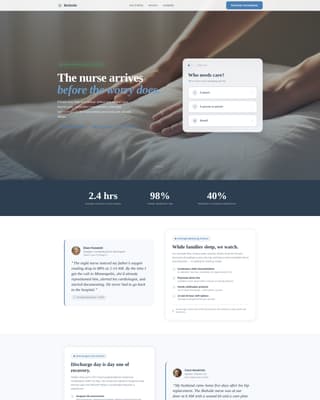 Home Health & Hospice Booking Website Template