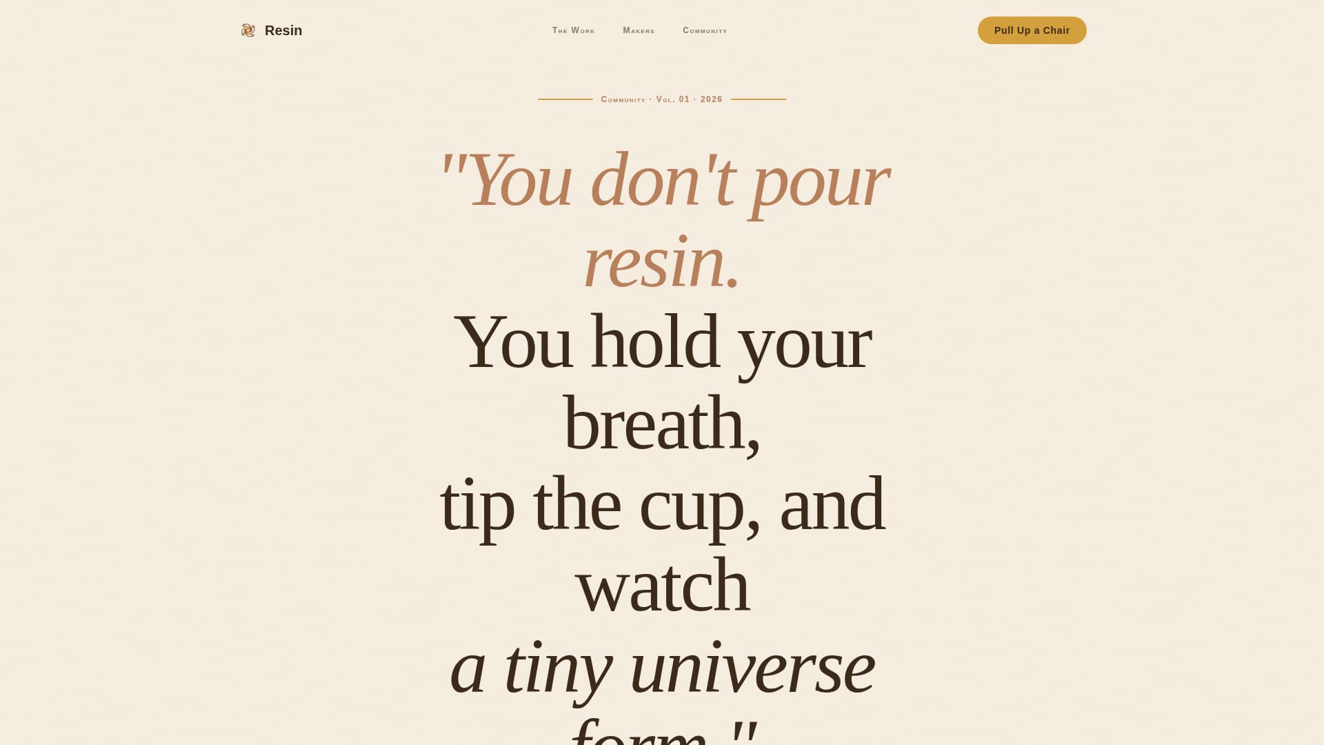 Resin Art & Craft Content Specialist Blog Website Template
