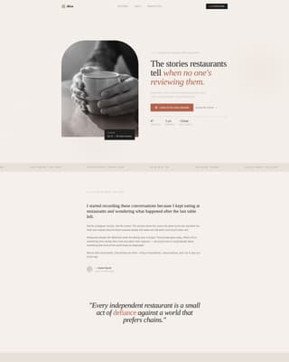 Restaurant Blog & Media Specialist Blog Website Template