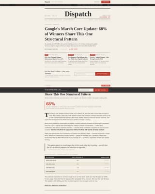 Advanced SEO & Content Newsletter Blog & Content Website Template