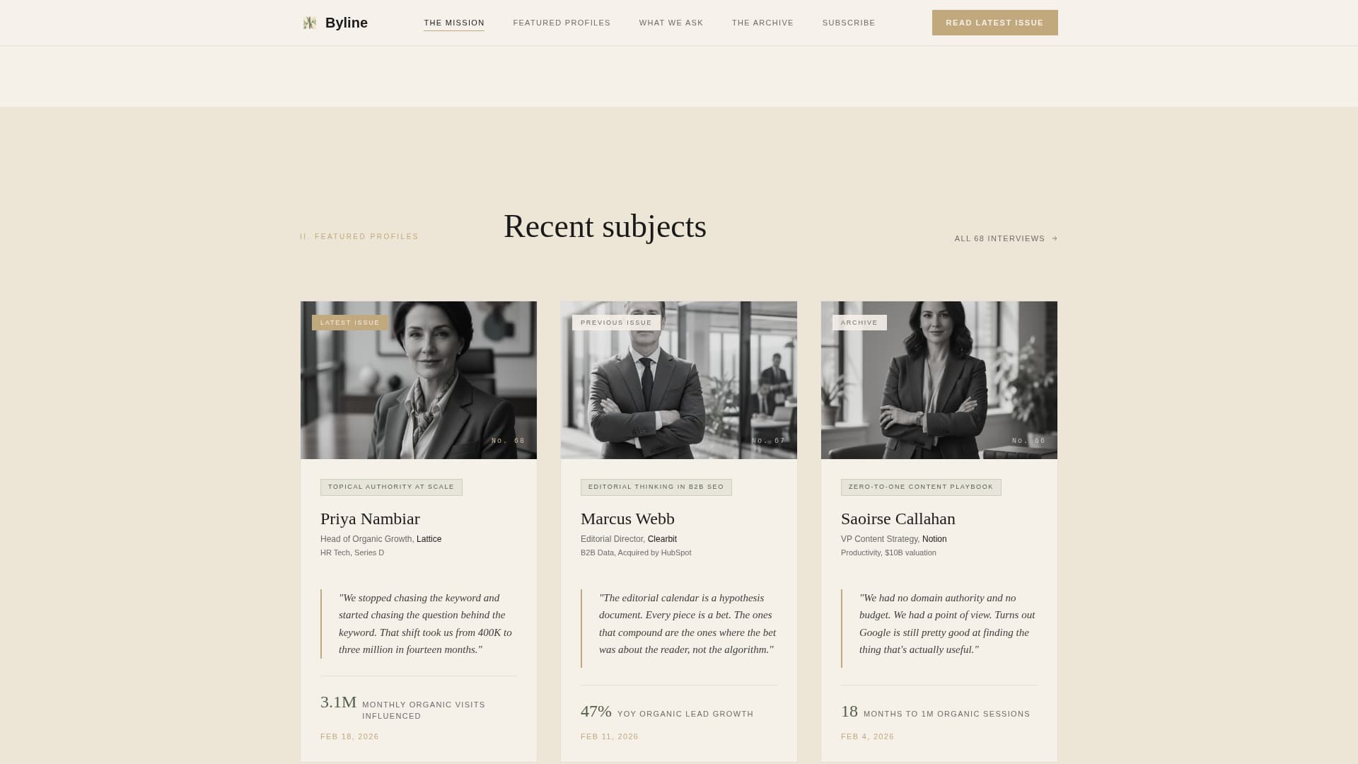 SEO & Content Newsletter Blog Website Template