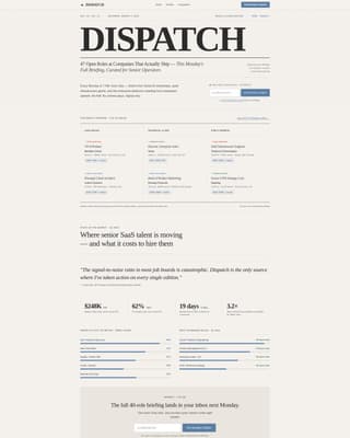Dispatch - Authoritative SaaS Landing Page Template
