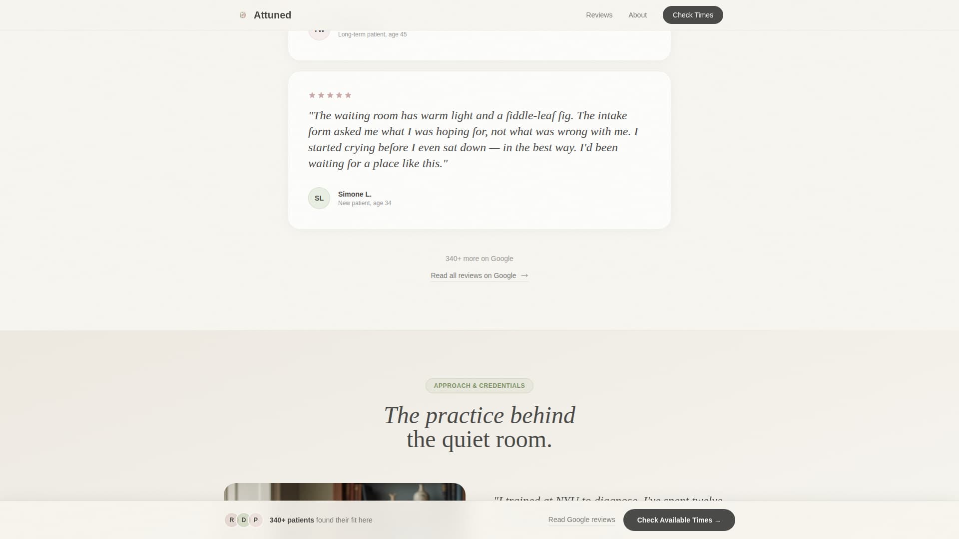 Psychiatrist Specialist Booking Website Template