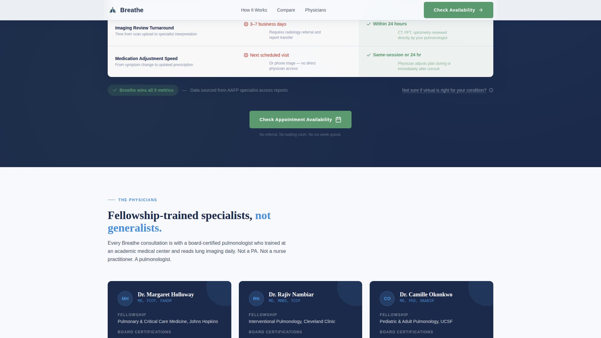 Pulmonologist Booking Website Template