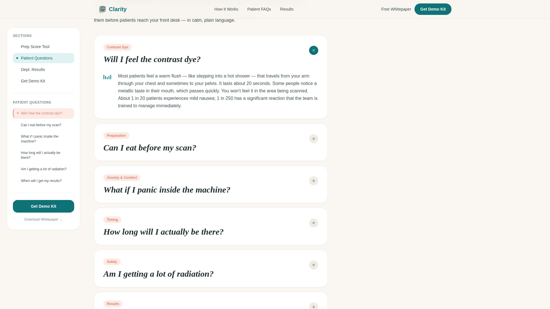 Radiology Medicine FAQ Website Template