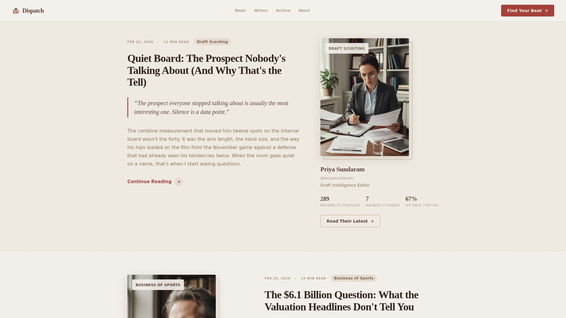 Sports Blog & Media Blog Website Template