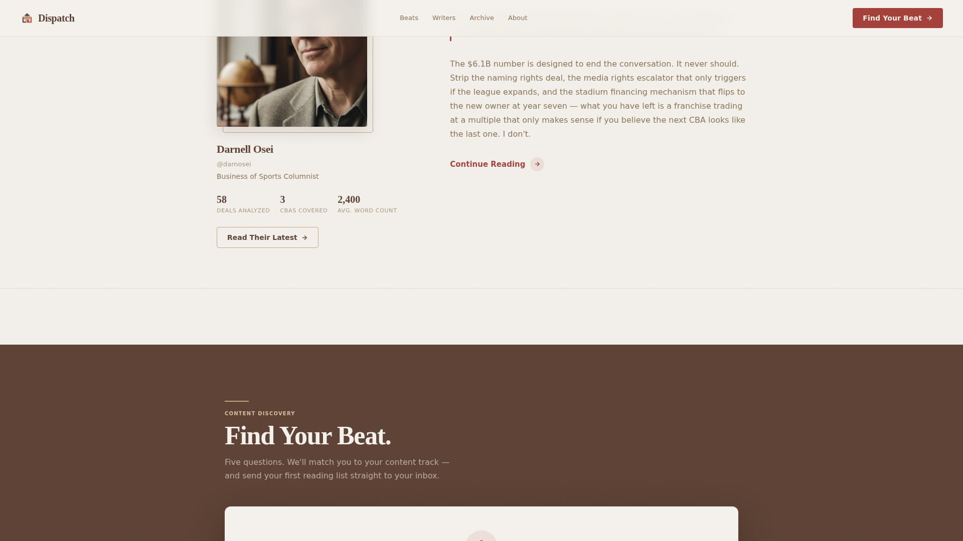 Sports Blog & Media Blog Website Template