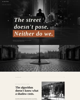 Shutter - Bold Streetphotography Landing Page Template