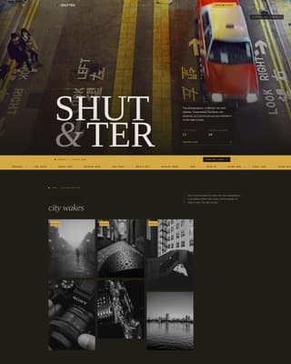 Shutter - Cinematic Streetphotography Landing Page Template