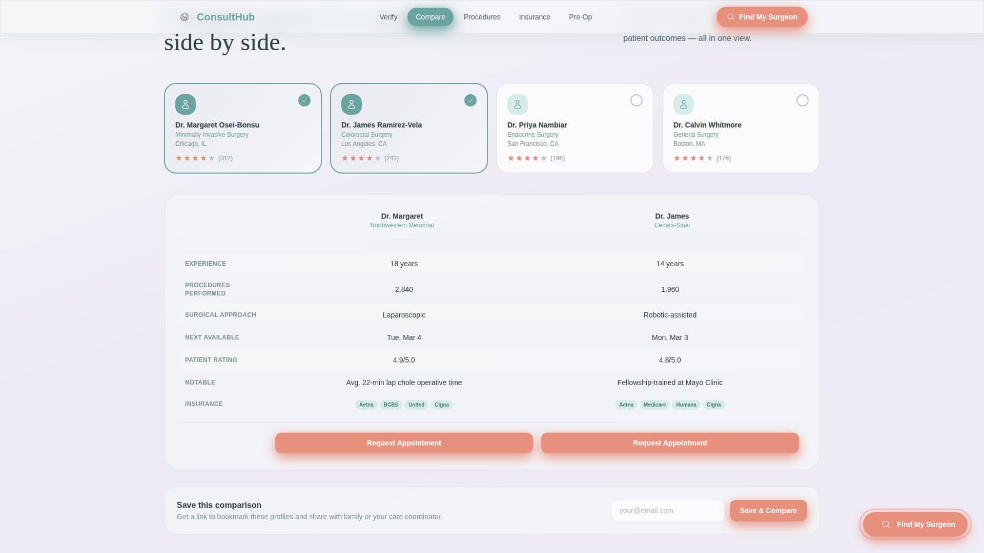 Diagnose — Precision Surgical Specialist Landing Page Template