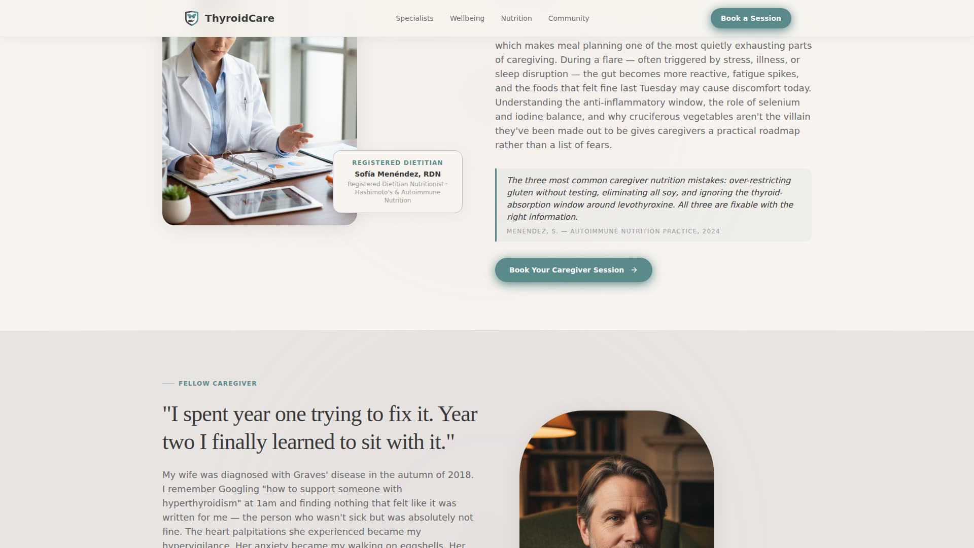 Specialist Thyroid Disorder Care Appointment Booking Website Template