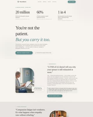 Specialist Thyroid Disorder Care Appointment Booking Website Template