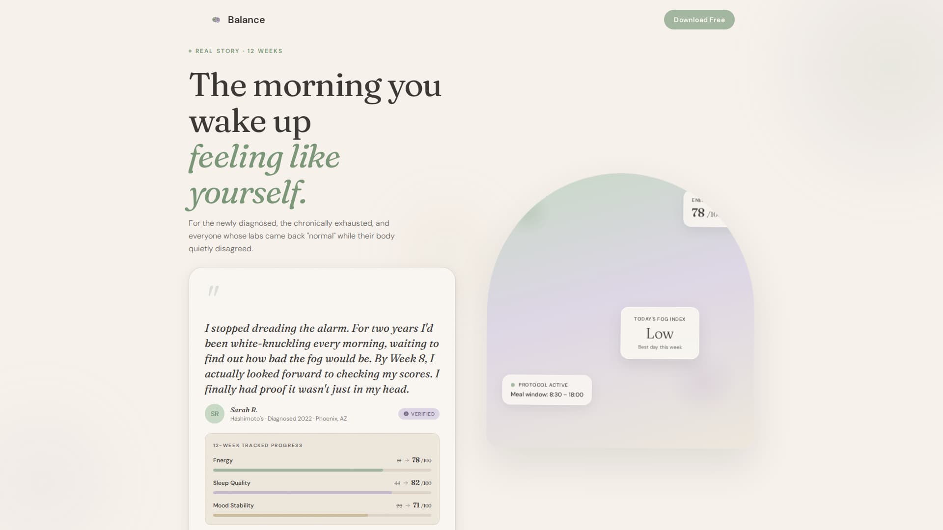 Thyroid Disorder Care Reviews & Social Proof Website Template