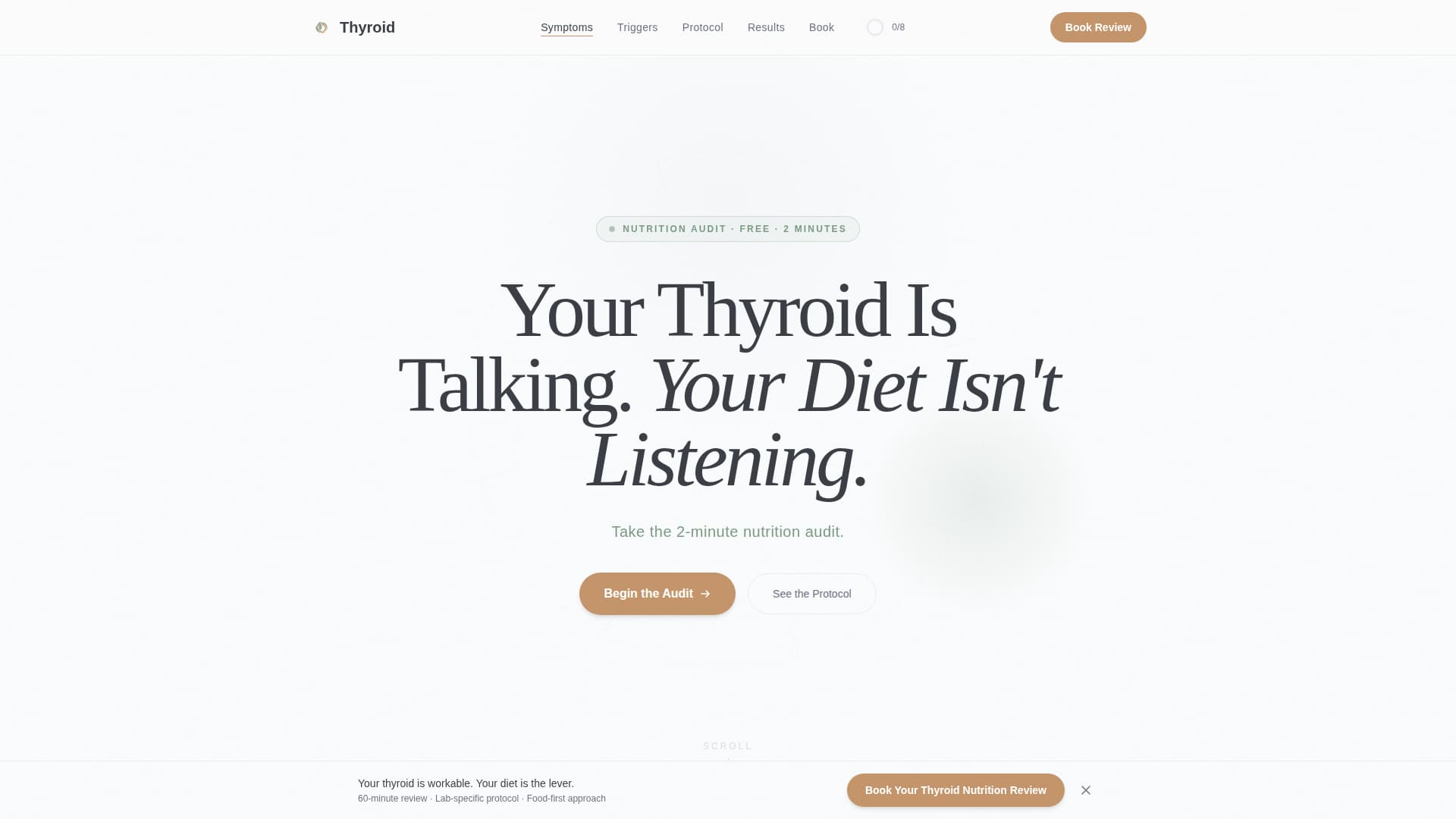 Advanced Thyroid Disorder Care Appointment Booking Website Template
