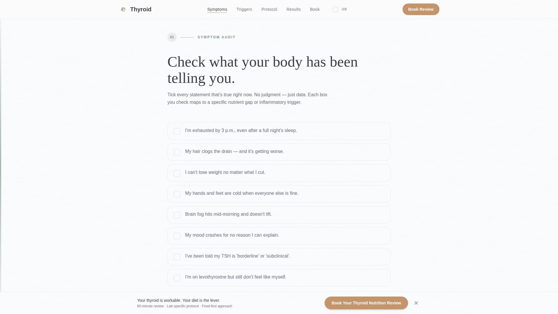 Advanced Thyroid Disorder Care Appointment Booking Website Template