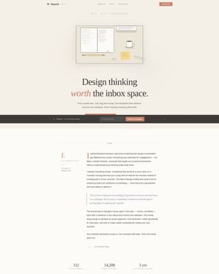 UX & Design Newsletter Blog Website Template