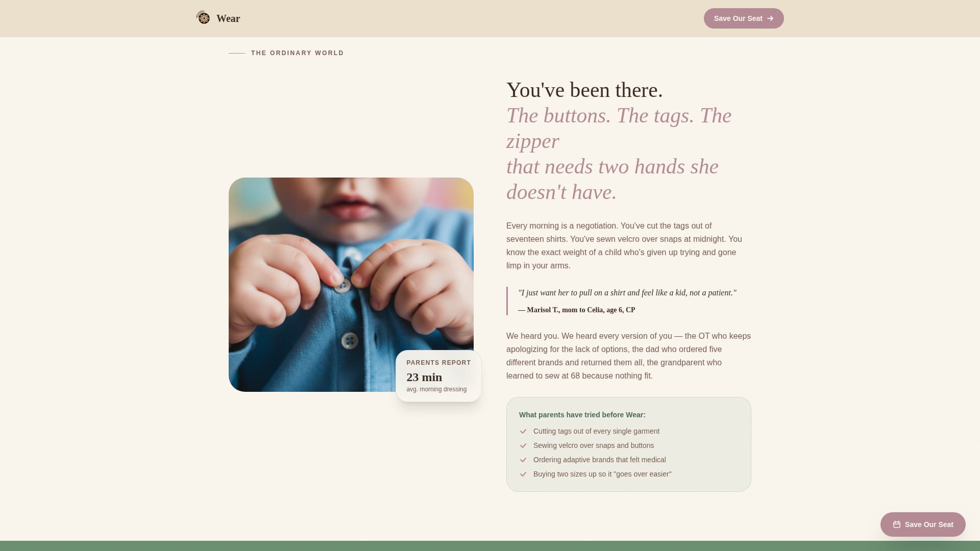 Wear - Empowering Adaptive Landing Page Template