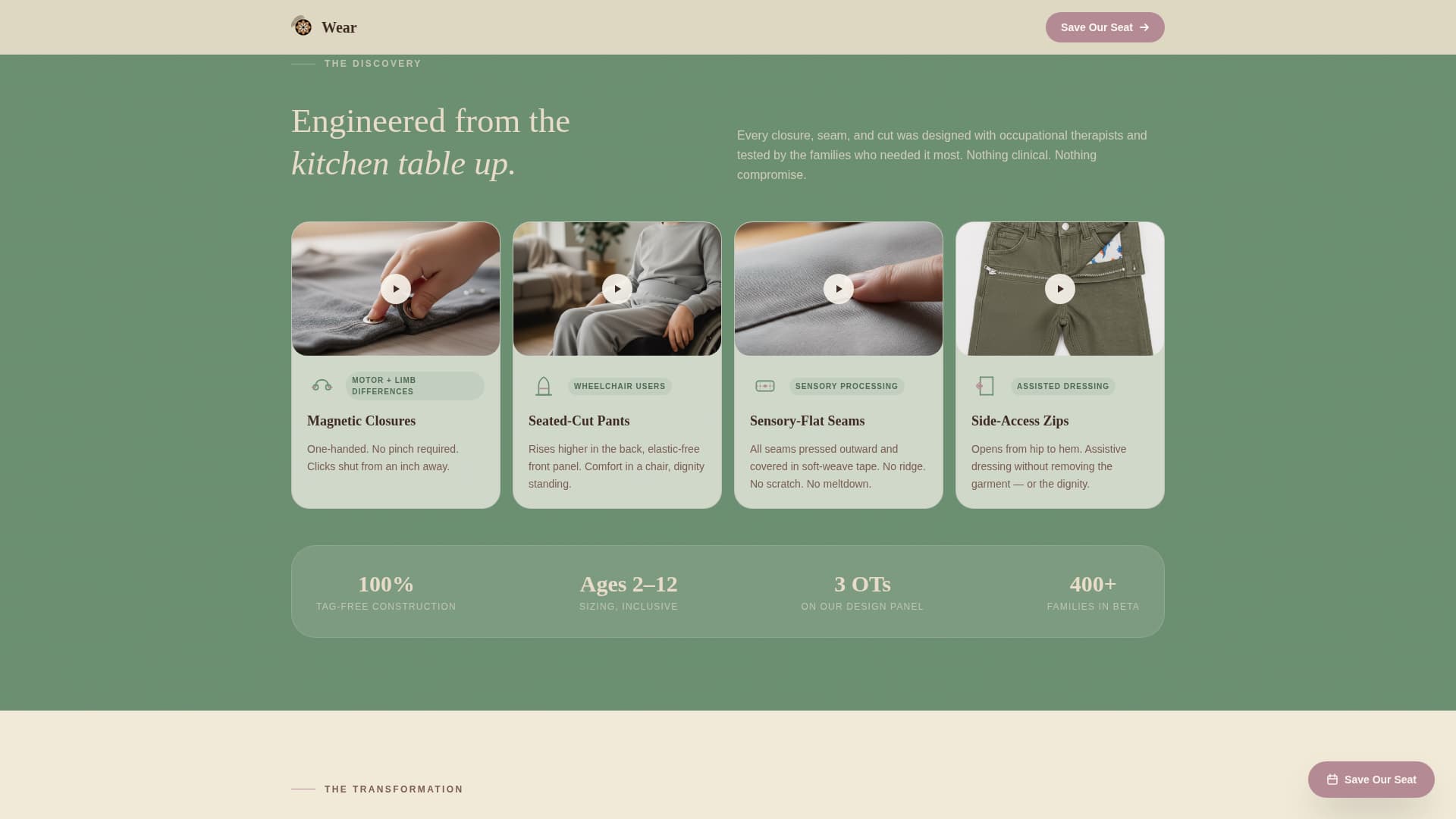Wear - Empowering Adaptive Landing Page Template