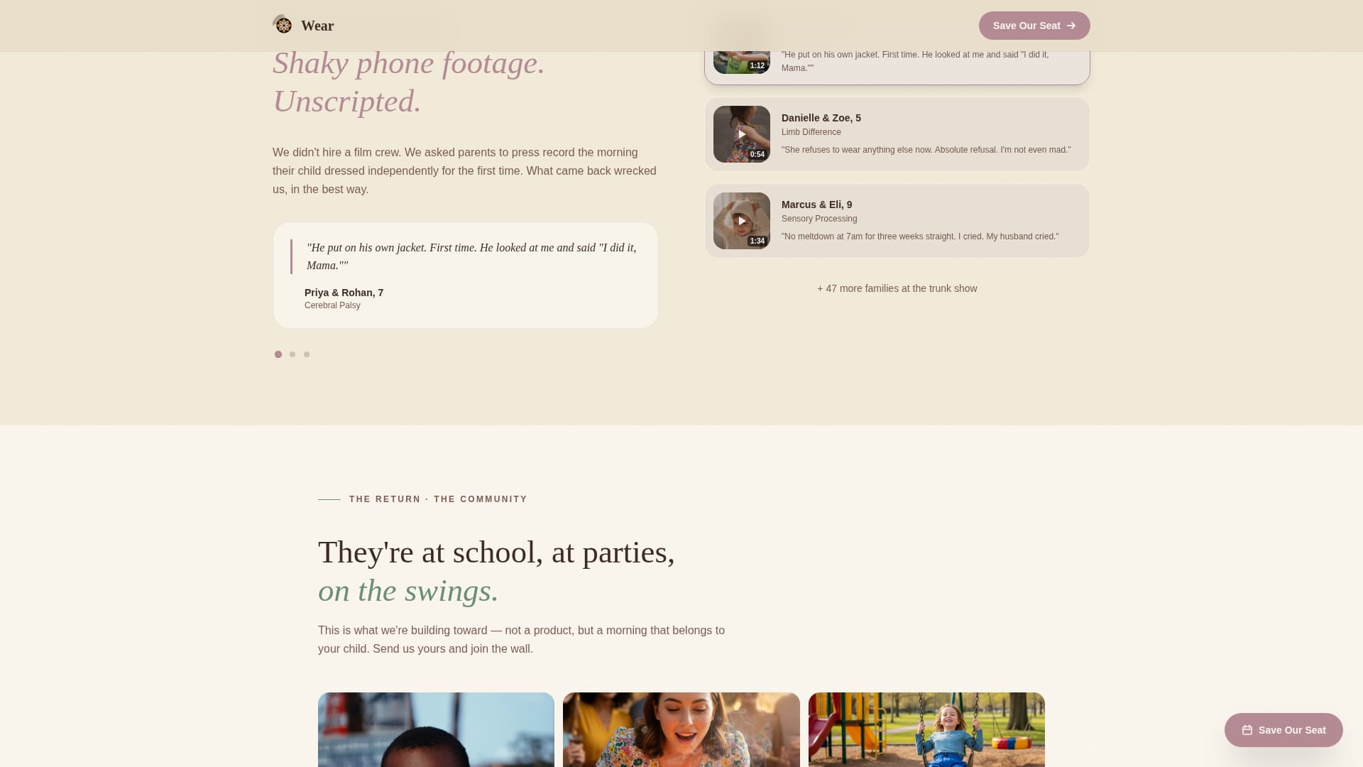 Wear - Empowering Adaptive Landing Page Template
