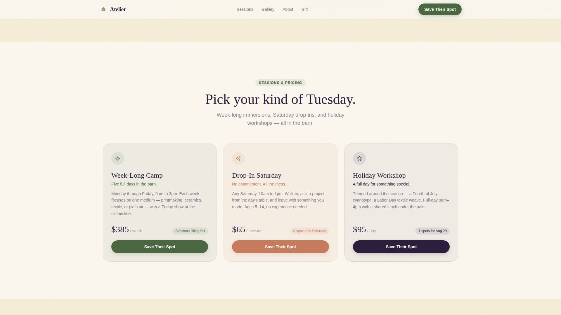 Summer Camp & Outdoor Program Appointment Booking Website Template